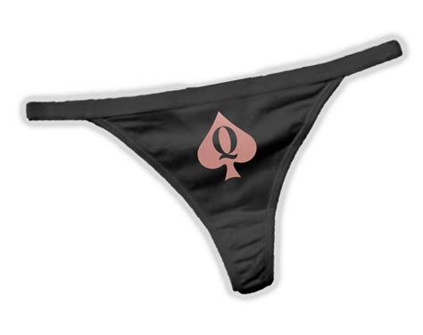 Queen Of Spades Panties Bbc Hotwife Queen Of Spade Thong Etsy