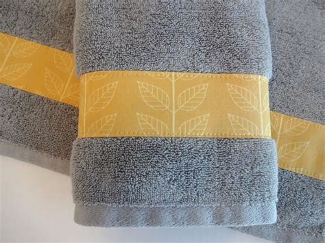 hand towels yellow  grey yellow yellow towels grey  etsy uk