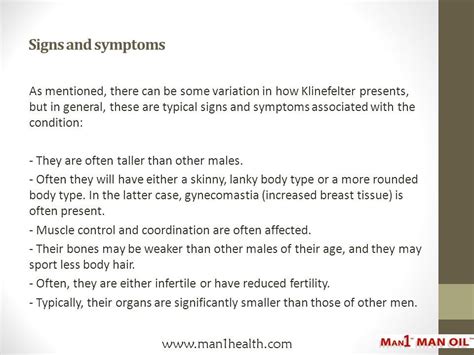 Reproductive Problems What Happens In Men With Klinefelter Syndrome
