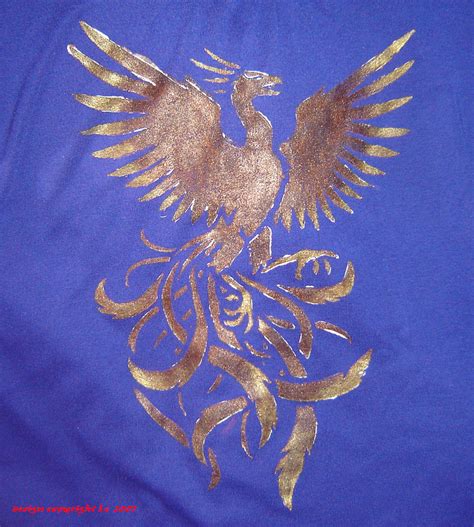 phoenix stencil print  deathcomesu  deviantart