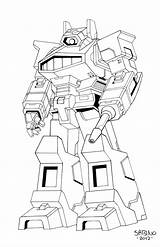 Shockwave G1 Transformer Ironhide Ajs sketch template