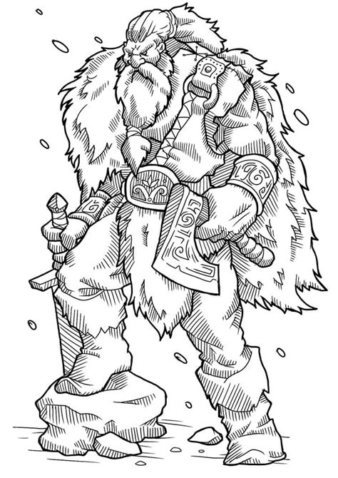 viking warrior coloring page  printable coloring pages  kids