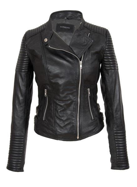 aim leren jack dames  zwart colbert capsule wardrobe kim leather jacket jackets outfits