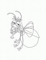 Coloring Bug Lightning Pages Frog Princess Popular sketch template