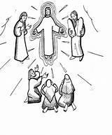 Transfiguration Catholic Trasfigurazione Feast Gesu Religioso Ressurreicao sketch template