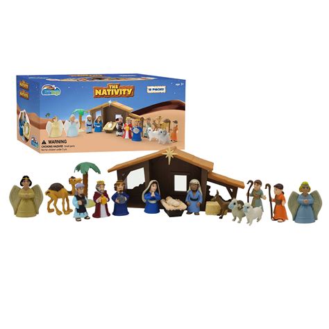 bible toys nativity set christmas story manger scene  pieces