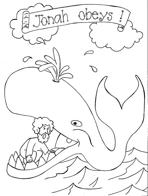 jonah   whale coloring page  craft ideas pinterest jonah