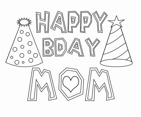 mom birthday card coloring pages gincoo merahmf