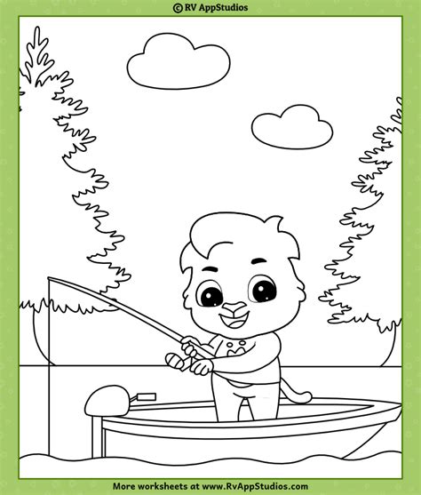 fishing pictures  color  printable fishing coloring pages  kids
