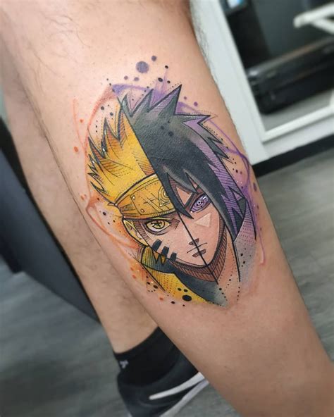 Tattoo Naruto E Sasuke Tatuagem Do Naruto Tatuagens De Anime Tatuagem