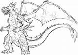 Destroyah Coloring Pages Kaiju Template Sketch Deviantart sketch template