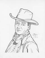 Wayne Sketch Cowboys Duke Famous sketch template
