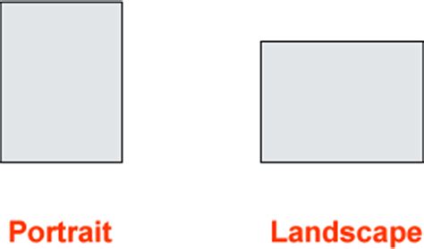 word  landscape orientation