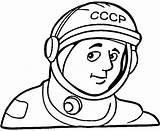 Coloring Cosmonaut Pages Categories Ussr Russia sketch template