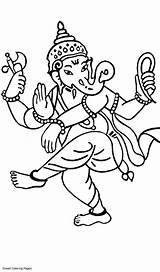 Ganesha Ganesh Hindu sketch template