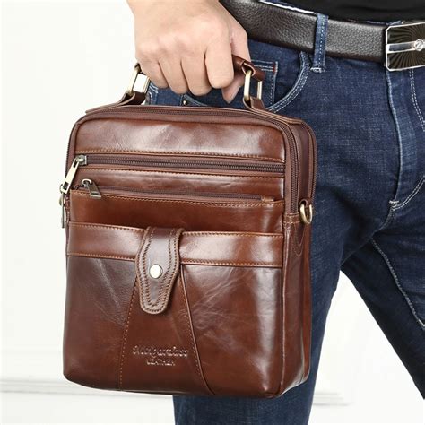 business mens bags handbags genuine leather messenger shoulder bags male travel crossbody