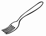 Spoon Fork Coloring Pages Template Sheet Cooks sketch template