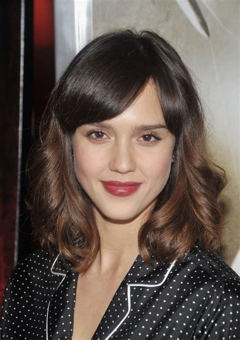 Jessica Alba With Short Hair And Side Bangs 2009 Jessica