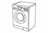 Washing Machine Line Wash Coloring Vector Illustration Lineart Pages Top sketch template