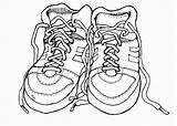 Coloring Pages Shoes Print Shoe Kids Tennis Popular sketch template