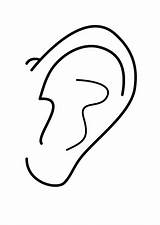 Ear Coloring Pages Ears Clean Color Kids Very Colouring Muffs Library Clipart Left Template Popular sketch template