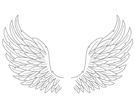 angel wings coloring pages  media educative printable