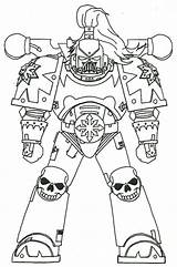 Chaos Armour Marine Space 40k Marines Power Warhammer Coloring Templates Warp Pages Choose Board sketch template