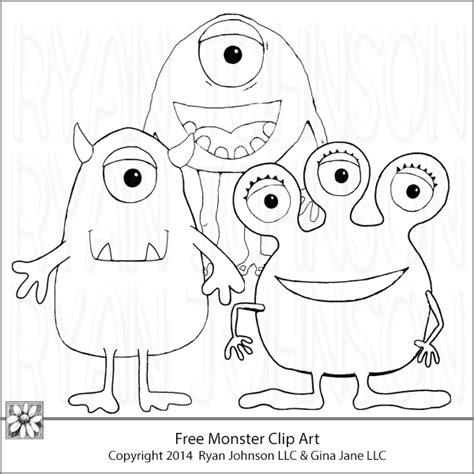 monster coloring pages wwwyourfreeartnet  wwwdaisiecompany