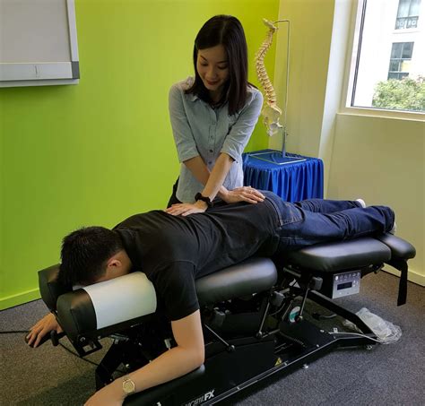 chiropractic adjustment female chiropractor singapore