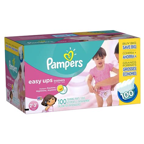 pampers easy ups training pants size 2t3t value pack girl 100 count