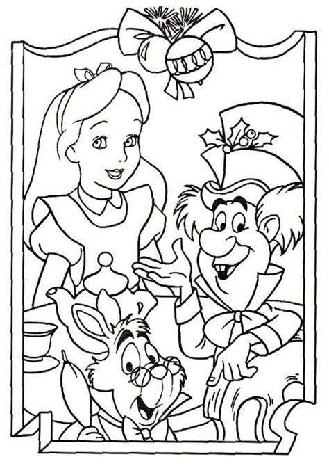 easy  print alice  wonderland coloring pages