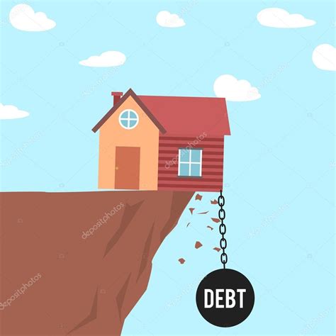 House Falling Off A Cliff — Stock Vector © Mrhighsky 93007780