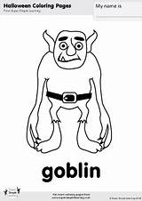 Pages Halloween Coloring Colouring Worksheets Goblin Choose Board Kolorowanki Found sketch template