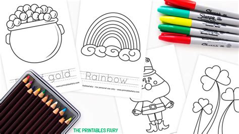 st patricks day coloring pages  printables fairy