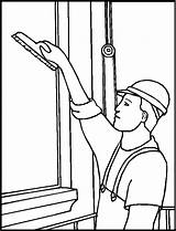 Fensterputzer Malvorlage sketch template