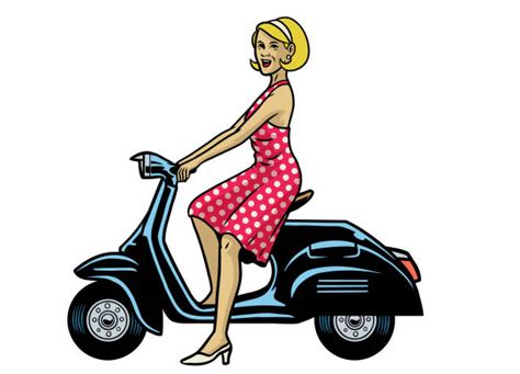 motorcycle pin up girls illustrations royalty free vector