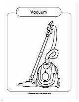 Coloring Vacuum Pages Cleaner Template Freeology Letters Drawings Line sketch template