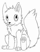 Chibi Wolf Anime Template Coloring Pages sketch template