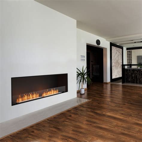 view of a living room with the ecosmart fire flex 68ss single sided