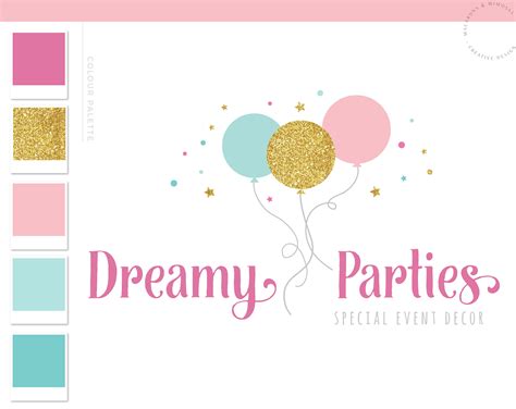 dreamy parties logo design macarons  mimosas