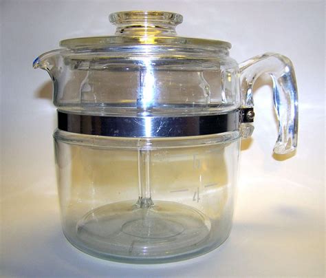 vintage pyrex flameware stovetop  cup coffee maker coffee maker corning glass pyrex