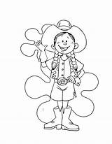 Cowgirl Coloring Draw Funny sketch template