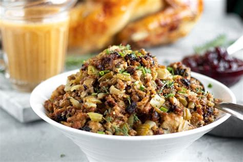 amazing turkey stuffing recipe with sausage ~ cooks with cocktails