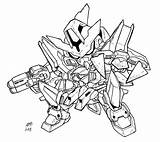 Sd Kyrios Gundam Lineart Version Reverence Mecha Iv sketch template