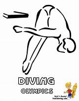 Olympic Diving Olympics Coloring Print Pages Sports Yescoloring sketch template