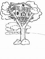 Tree Coloring House Pages Treehouse Magical Drawing Kids Magic Color Getdrawings Getcolorings Elevator sketch template