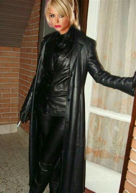 47 Best Long Black Leather Coat Single Breasted Images On Pinterest