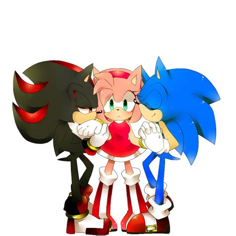 another shadow amy sonic threesome peace by くま sonic the hedgehog know your meme