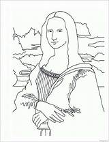 Mona Lisa Coloring Drawing Color Line Pages Barton Clara Printable Kids Print Da Leonardo Online Getcolorings Colouring Drawings Paintingvalley Coloringpagesonly sketch template