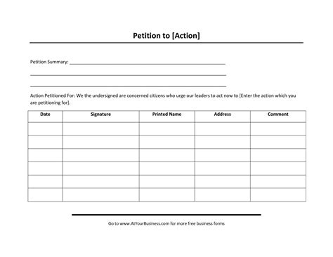 petition templates   write  petition